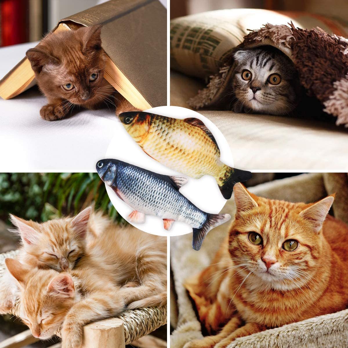 thumbnail image 2 of Realistic Interactive Fish Cat Kicker Toy – Crazy Dancing Catnip Toy – 12 Inch – 2021 Model 2 of 2