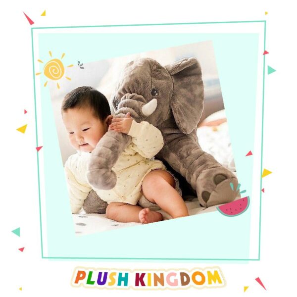 Plush Kingdom™ Official Retailer – Elephant Stuffed Animal Pillow