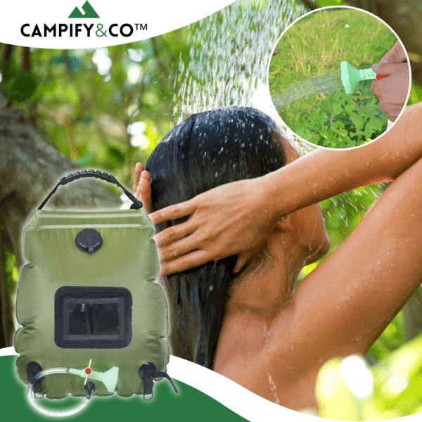 campify & co™ solar heated outdoor shower – official retailer